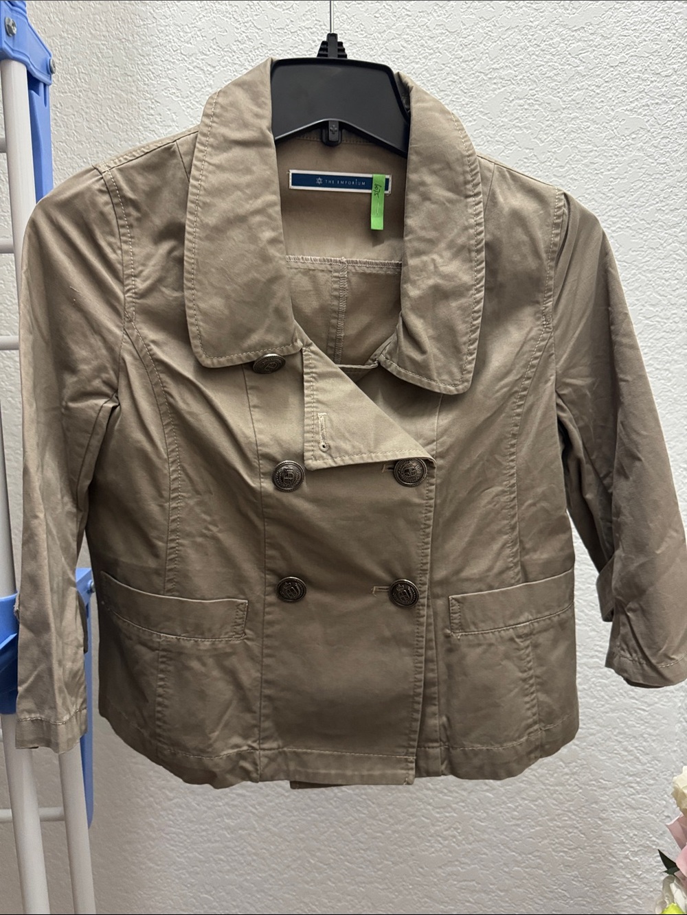 Tan Double-Breasted Jacket